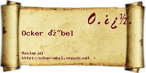 Ocker Ábel névjegykártya