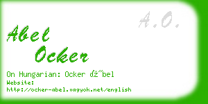 abel ocker business card